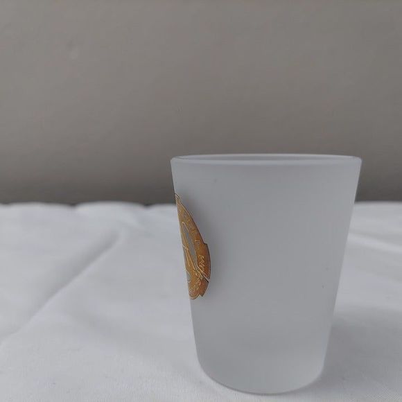 Rock and Roll Hall of Fame Museum Frosted & Gold Souvenir Shot Glass 1998 VTHF - Picture 3 of 8